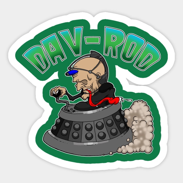 Hotrodin' Davros Sticker by yayzus